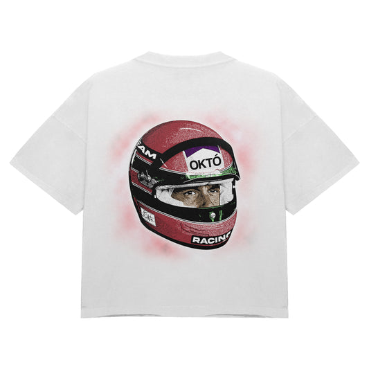 Racing White Tee